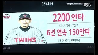 [Twins_타임즈] 6년 연속 150안타 \u0026 2,200안타 달성! 레전드 박용택