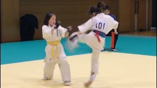 極真空手 試合 京都大会  組手 小学3年生女子 1回戦 2019/03/10