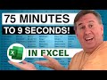 Excel 75 Minute Process To 13 Seconds - Episode 2523