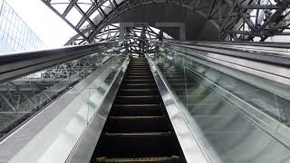 [escalator ride] Kyoto Japan, Kyoto station, JR West, Kyoto Station Building, Rooftop, Sky way,