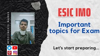 ESIC IMO - Important topics for Exam 🔥Start your preparations II Insurance Medical Officer Exam