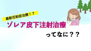 最新花粉症治療！？ゾレア皮下注射治療ってなに？？