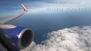 Southwest Airlines 737-800 Landing in Cloudy Tampa, FL (TPA)