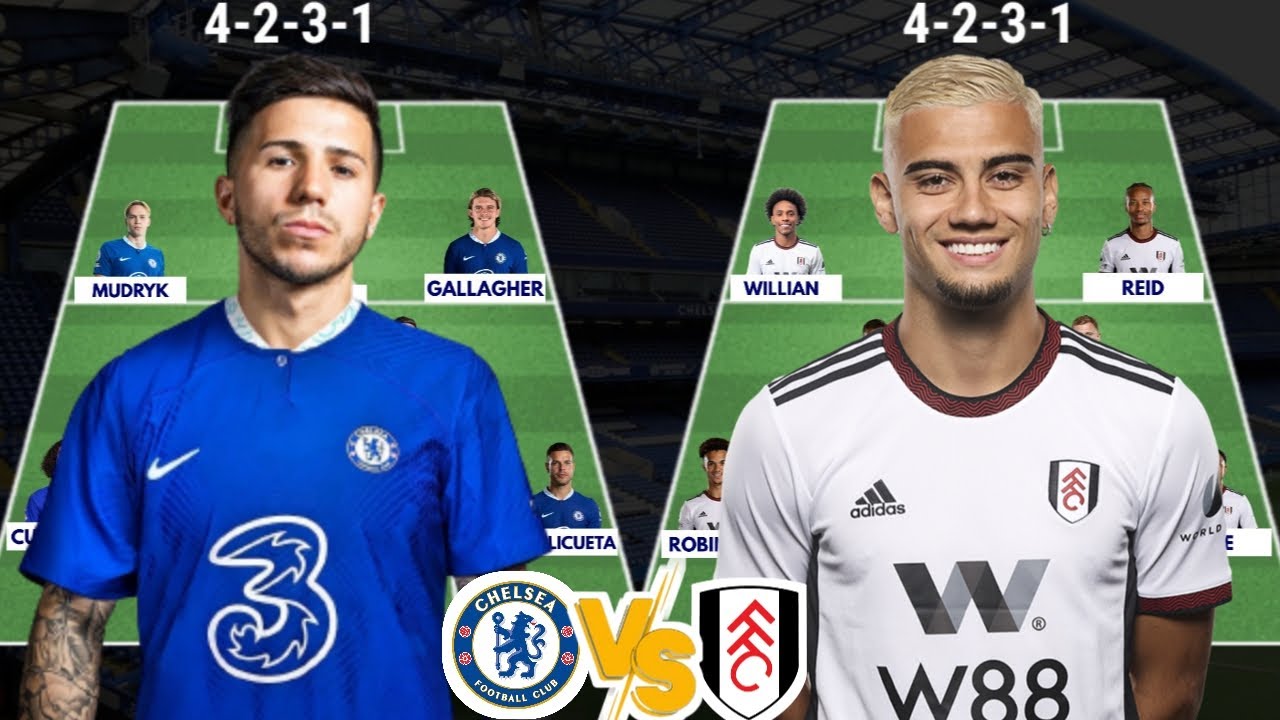 CHELSEA VS FULHAM HEAD TO HEAD POTENTIAL STARTING LINEUPS | ENGLISH ...