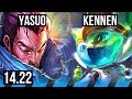 YASUO vs KENNEN (MID) | 3/0/4 | KR Diamond | 14.22