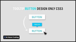 Make tooltip Button Only HTML5 CSS3 | Display Tooltip On Hover Effect | Button Hover Effect