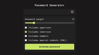 Build Password Generator App using HTML, CSS & JavaScript