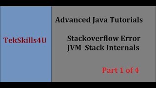 Part 1 : Stackoverflow Error and jvm stack in Java Programming