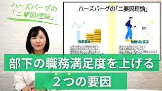 【解説】管理職必見！部下のモチベーションを上げる２つの要因~ハーズバーグの二要因理論~