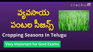 వ్యవసాయ పంట సీజన్లు | Cropping seasons in Telugu | Crops in India