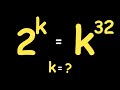 A Nice Olympiads Exponential Mathematics | How to Solve for k?