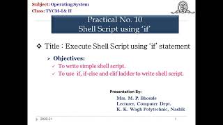 Shell Script Basics & use if Statement