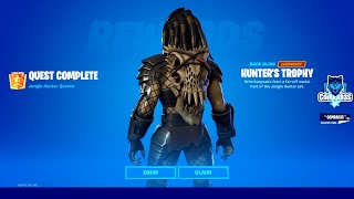 How to unlock FREE Predator Hunter's Trophy Back Bling in Fortnite - Complete a Bounty as Predator