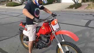 XR500R 1982 with 1981 CR450R swingarm. First ride.