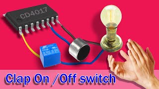 Simple Clap Switch making malayalam |Cd 4017|കയ്യടിച്ചു ലൈറ്റ് ഓഫ് ചെയാം..ഓൺ ചെയ്യാം|EXPERIMENT UAE|