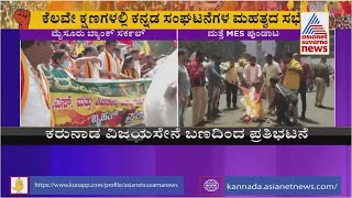 Pro-Kannada Organisations Stage Protest In Bengaluru Condemning MES Act