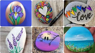 Stone art idea's design for beginner |  Stone painting | rock painting | GIRLS CORNER
