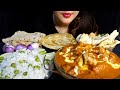 Mukbang Eating Chicken Changezi,  Lachha Paratha, Garlic Butter Naan, Peas Pulao *Food Eating Show*