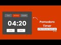 Pomodoro Timer in HTML CSS & JavaScript | Doxa Dev