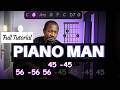 How to Play PIANO MAN on Harmonica & Guitar (Easy Beginner Tutorial)