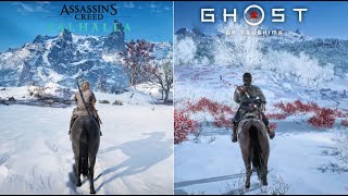 Ghost of Tsushima vs Assassin's Creed Valhalla - Physics and Detail Comparison