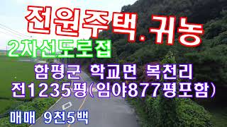 매매완료 #전남토지매물번호(1722)함평군 학교면 복천리 계획관리지역 전1235평(임야 877평 포함)  2차선도로접  #전원주택부지#귀농.귀촌 농막 매9천5백만