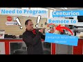 Centurion Nova Remote Master Learn mode