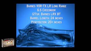 Barnes VOR-TX LR Ammunition: 6.5 Creedmoor 127gr LRX