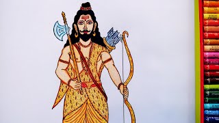 Time-lapse Painting Of Lord Parshuram Jayanti | Drawing Of God Parshuram