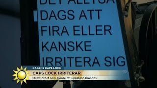 Steffo: "Det som irriterar mig med CAPS LOCK är..." - Nyhetsmorgon (TV4)