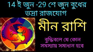 মীন রাশি 14ই জুন -29 শে জুন বুধের ভদ্রা রাজযোগ বুদ্ধিবলে যে কোন সমস্যায় সমাধান হবে।