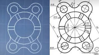 AutoCAD 2D practice drawing exercise 2