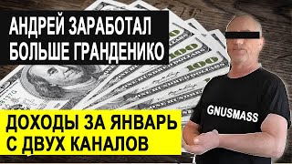 СЫТНИКИ В ЯНВАРЕ ЗАРАБОТАЛИ БОЛЬШЕ ГРАНДЕНИКО. ДОХОД ДВУХ КАНАЛОВ #saveliyad #Гранденико