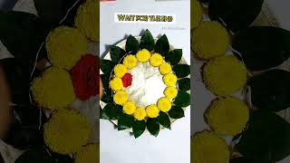 Aarti Thali Decoration Ideas For Ganapati || puja Thali Decoration with Flower #shorts #viral