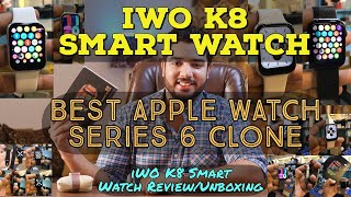 Apple IWO K8 Smart Watch |BEST Replica Of Apple Series 6 Watch| INFINITY RETINA DISPLAY-ECG-BP-BPM |