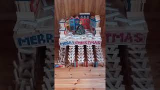 Christmas village made with 2500 planks #kapla #christmascrafts #merrychristmas #shorts