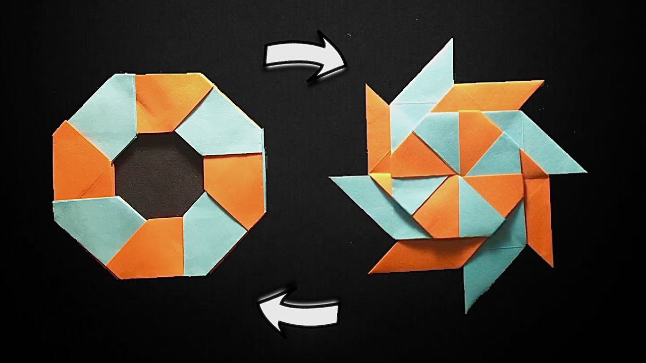 How To Make Paper Transforming Ninja Star - Easy Origami