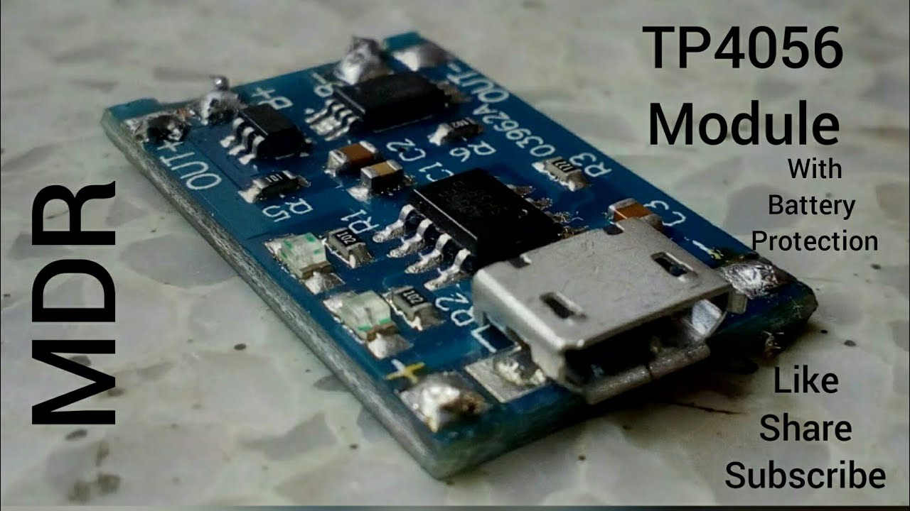Tp4056 Lithium Battery Charging Module Youtube