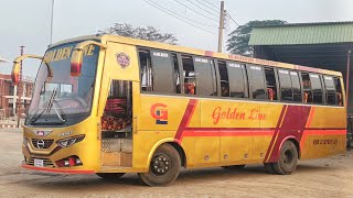 The Brand new Hino 1J non AC bus of GOLDEN LINE PARIBAHAN|Made By Anowar Motors|Full Exterior Review