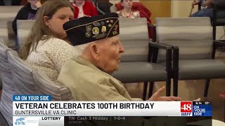 World War II veteran celebrates 100th birthday in Guntersville