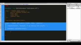 PHP and SQLite3