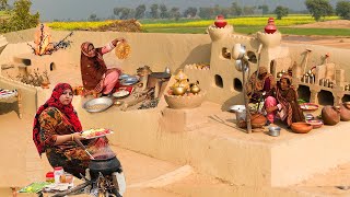 Desert Women Morning Routine Village Life Pakistan | cooking Most Delicious Village Food in winter