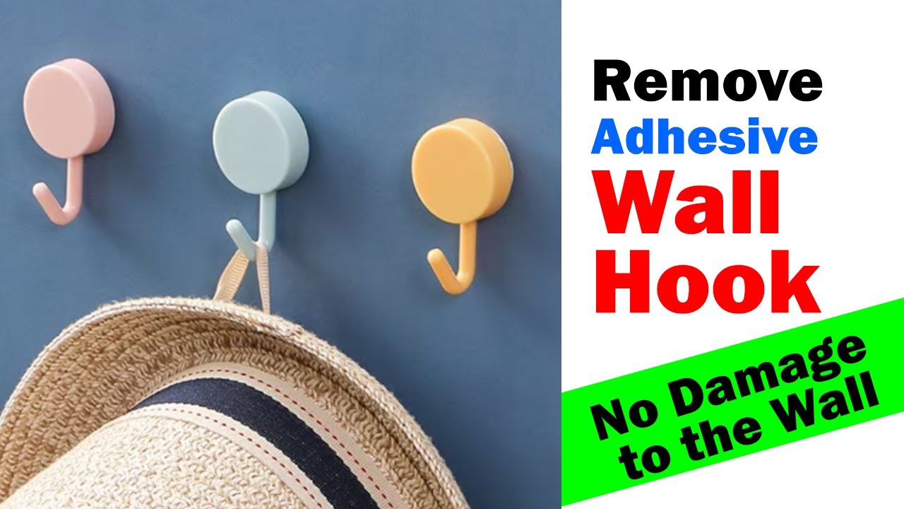 How To Remove Adhesive Wall Hooks No Damage To The Wall Paint Youtube