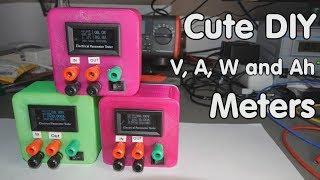 #197 Cute and versatile DIY Volt, Ampere, Power, efficiency and Capacity Meters