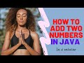 Java Program Example: Add Two Numbers From a User.Java program to add two numbers with user input.