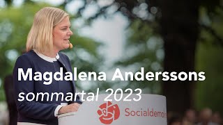 LIVE: Magdalena Anderssons sommartal i Olofström 2023