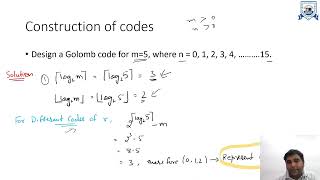 L - 13 | Unit - 2 | Golomb Code | Data Compression