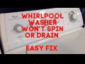 ✨ Whirlpool Washer Won’t Drain or Spin - FIXED IN UNDER 10 MINUTES ✨