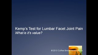 Kemp's Test: What is its Value?