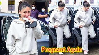 Third Time Pregnant Kareena Kapoor Flaunting Her Baby Bump in Mehboob Studio